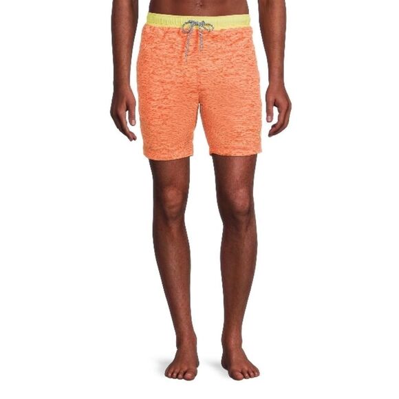 Men's 7" Heathered Swim Trunks Shorts Bathing Suit Beach Size M - Picture 2 of 6